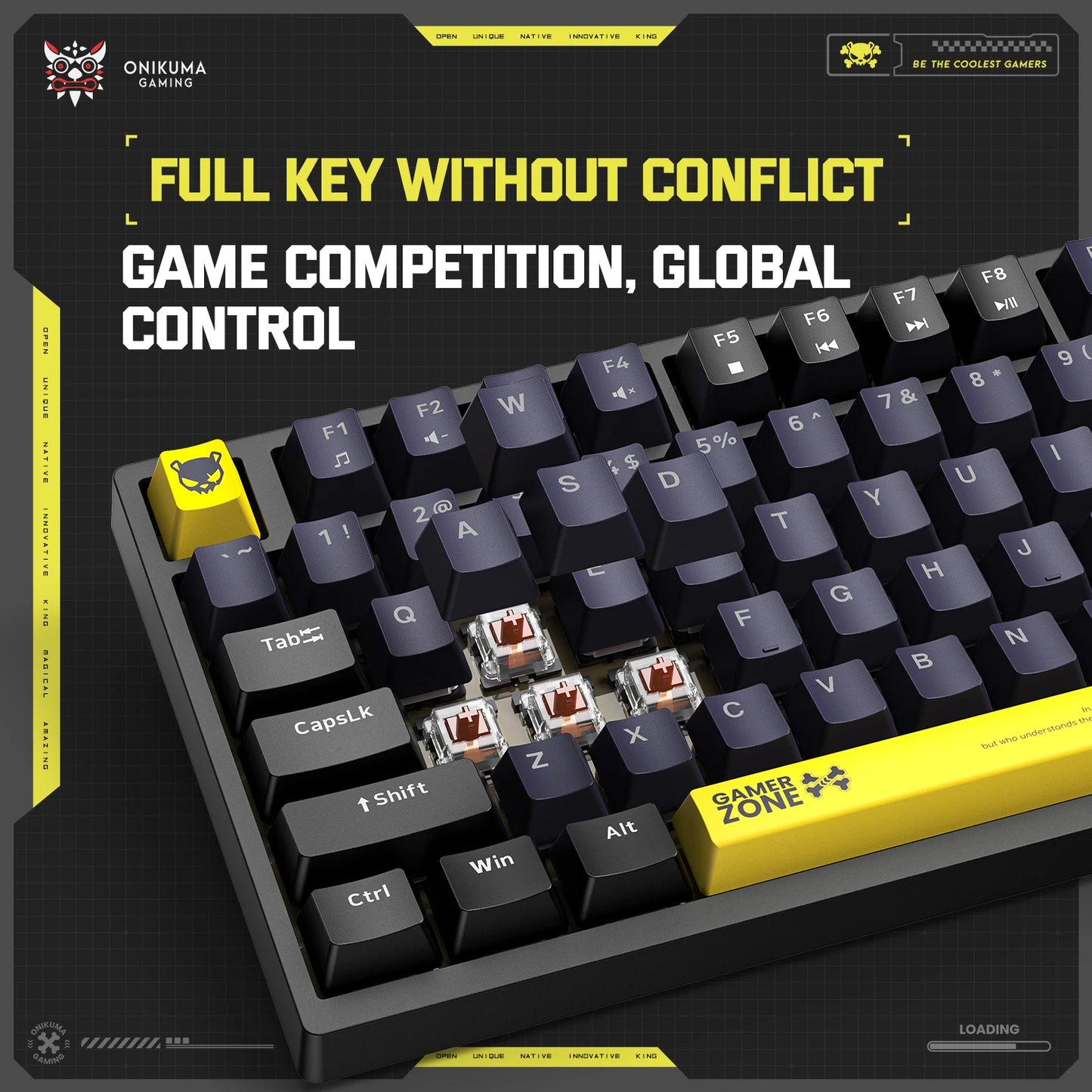 Gaming 82-Key Mechanical Keyboard – Compact RGB Backlit Wired USB Keyboard for PC, Laptop & Windows Gamers