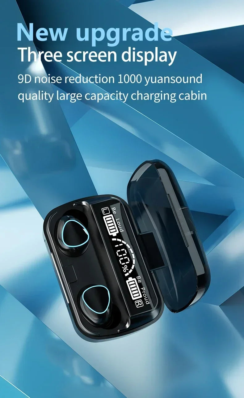 Original M10 Wireless Bluetooth Earbuds – Sports Stereo Noise-Canceling Headphones with Mic