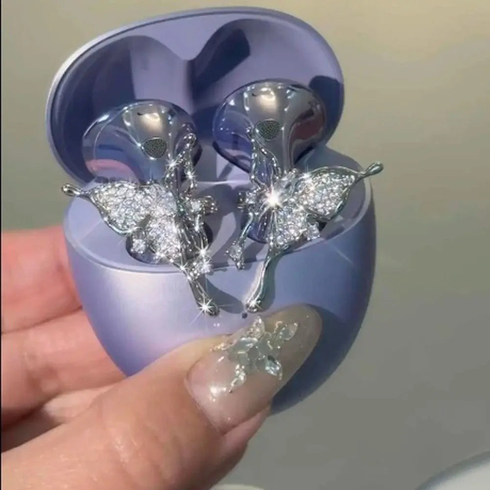 DIY Zircon Rotatable Headphone Decoration Clip – Easy-to-Install Buckle Accessories for Earbuds & Headphones