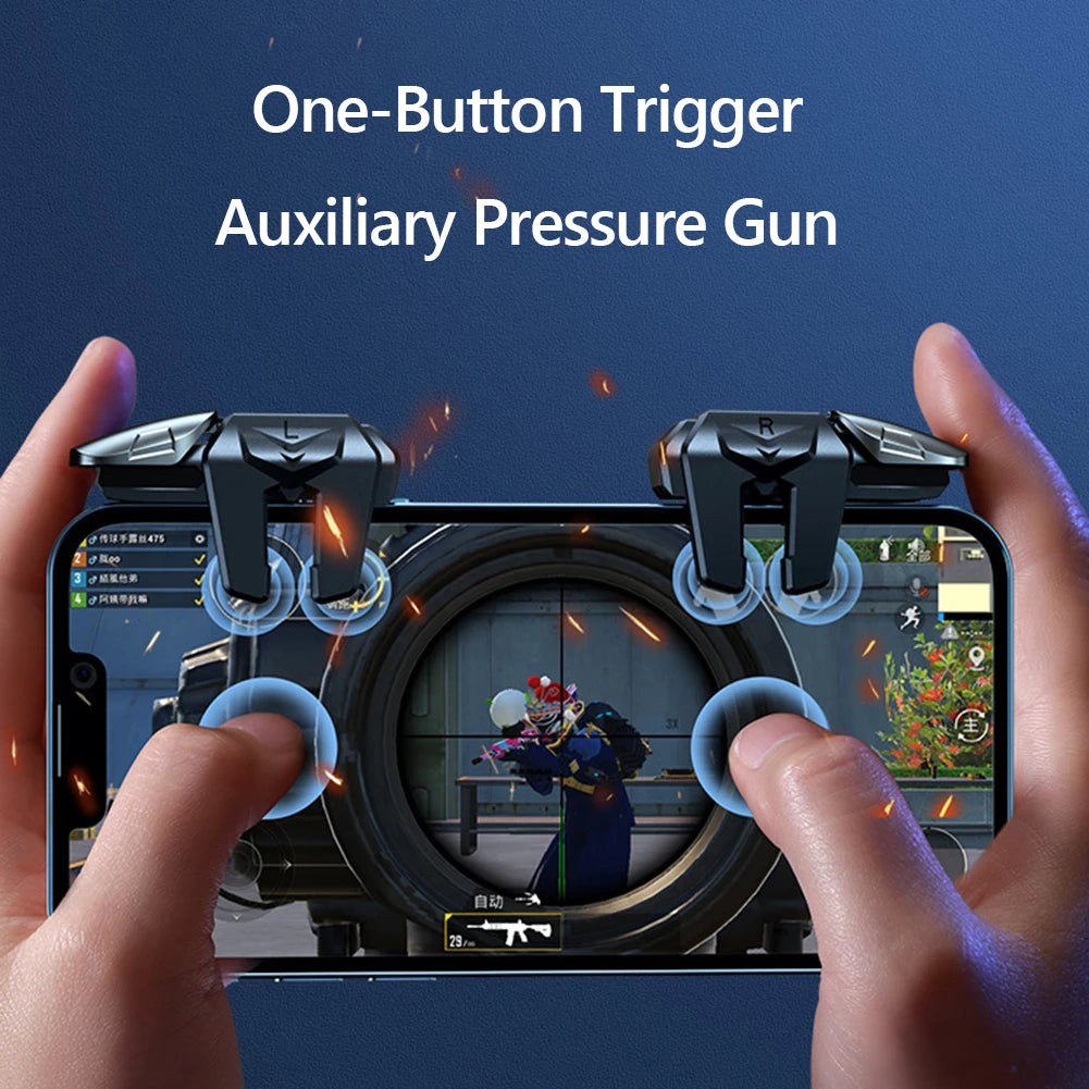 G21 Mobile Game Controller – 6-Finger Trigger Joystick with L1R1 Buttons for PUBG & Mobile FPS
