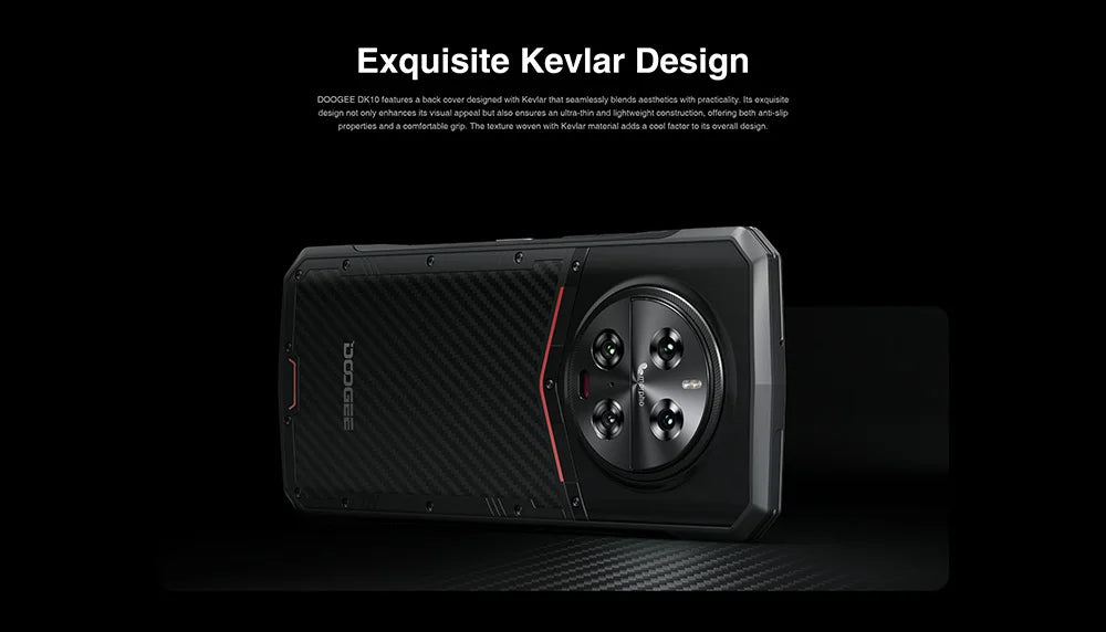 DOOGEE DK10 Rugged Smartphone Global Version – 5G, 6.67" 120Hz 2.5K AMOLED, 12GB RAM + 512GB ROM, Quad Camera, 120W Fast Charge