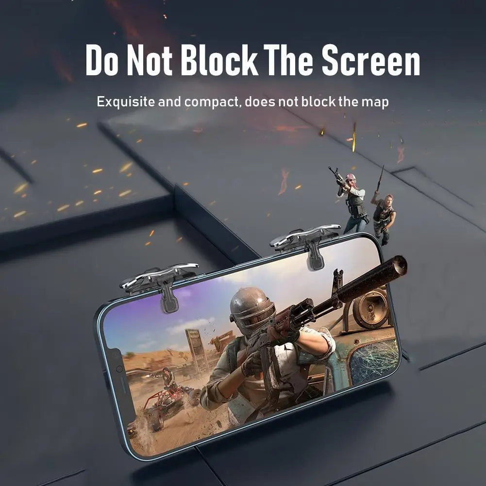 1 Pair Mobile Game Triggers for PUBG – Phone Controller Joysticks (4–13mm Thickness)