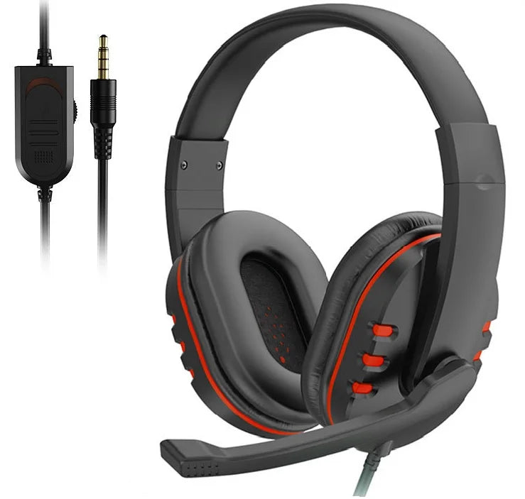3.5mm Wired Gaming Headset with Microphone – Noise Cancelling Over-Ear Headphones with Volume Control for PS4, PC & Laptop