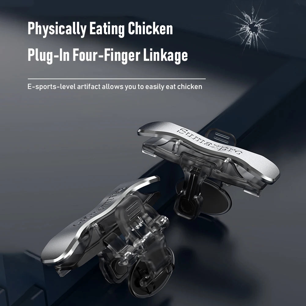 1 Pair Mobile Game Triggers for PUBG – Phone Controller Joysticks (4–13mm Thickness)