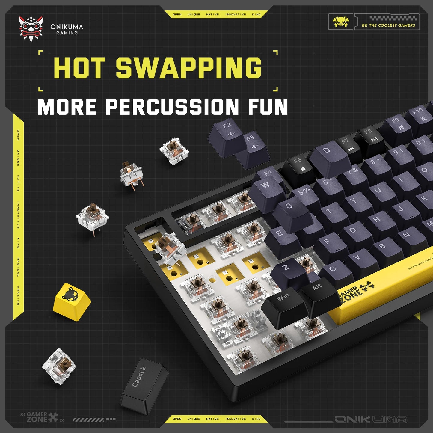 Gaming 82-Key Mechanical Keyboard – Compact RGB Backlit Wired USB Keyboard for PC, Laptop & Windows Gamers
