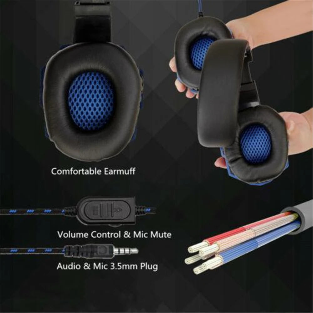Wired Gaming Headset for PS4/PS5/Xbox/PC/Smartphone – 120° Adjustable Noise Cancelling Headphones with Microphone