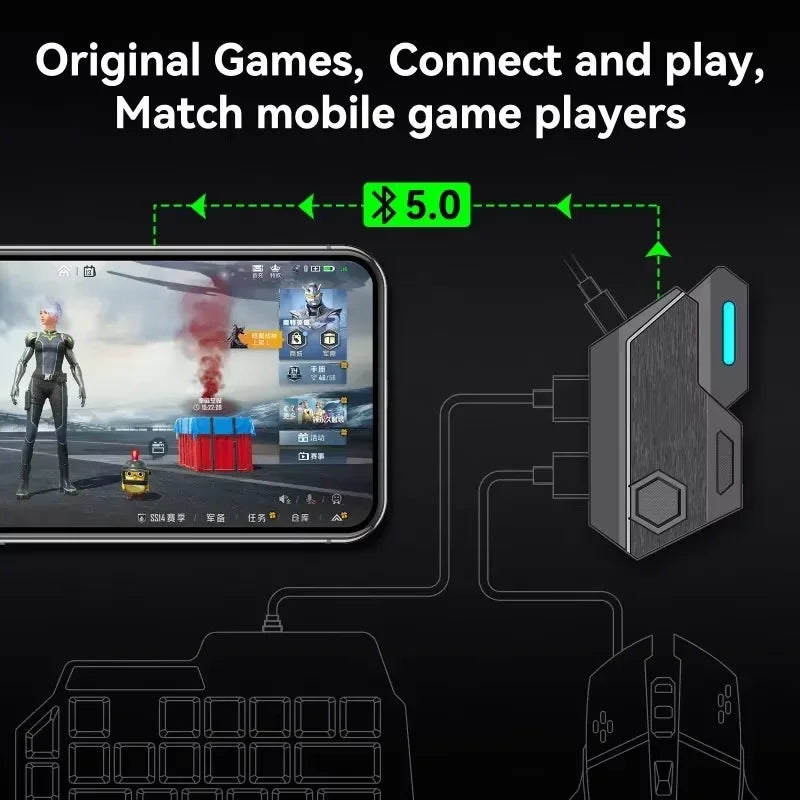 Mix SE Wireless Game Controller & Keyboard Mouse Adapter for PUBG – iOS & Android