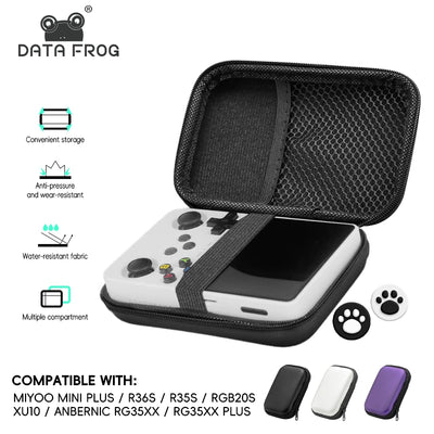 Data Frog R36S Retro Gaming Case – EVA Protective Bag for RG35XX, R35S & Miyoo Mini Plus