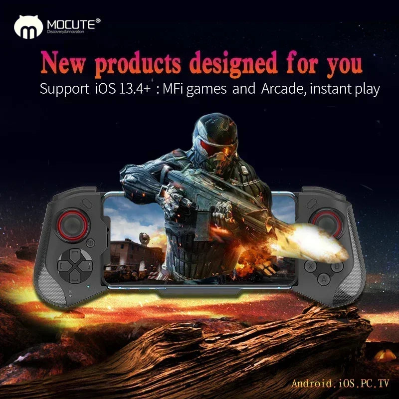 Mocute 060 Wireless Bluetooth Gamepad – Telescopic Mobile Controller for PUBG, Android & iOS