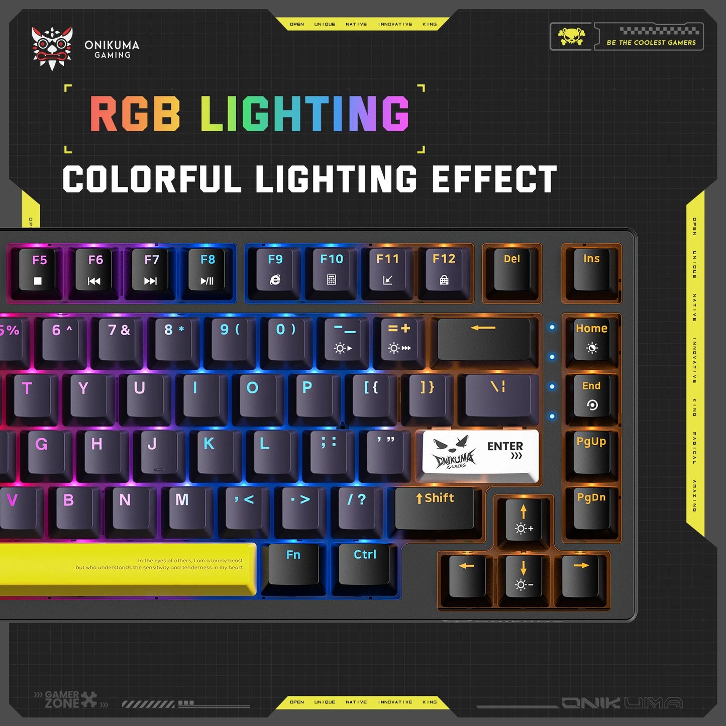 Gaming 82-Key Mechanical Keyboard – Compact RGB Backlit Wired USB Keyboard for PC, Laptop & Windows Gamers