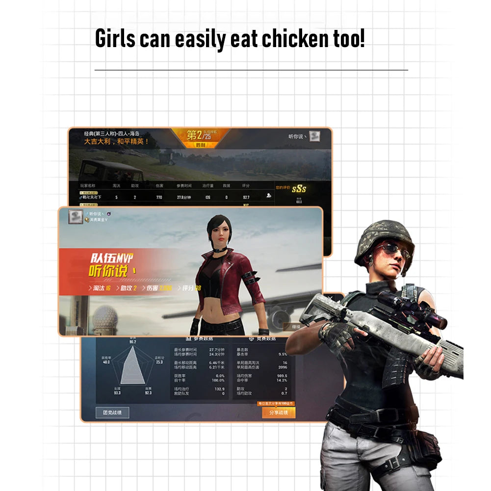 1 Pair Mobile Game Triggers for PUBG – Phone Controller Joysticks (4–13mm Thickness)