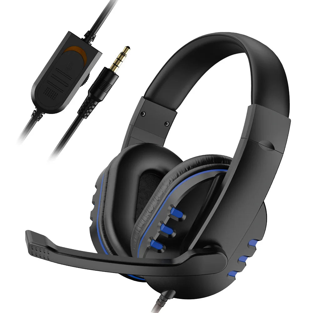 3.5mm Wired Gaming Headset with Microphone – Noise Cancelling Over-Ear Headphones with Volume Control for PS4, PC & Laptop