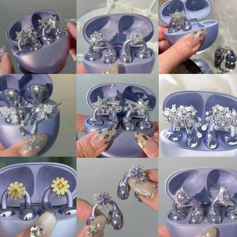 DIY Zircon Rotatable Headphone Decoration Clip – Easy-to-Install Buckle Accessories for Earbuds & Headphones