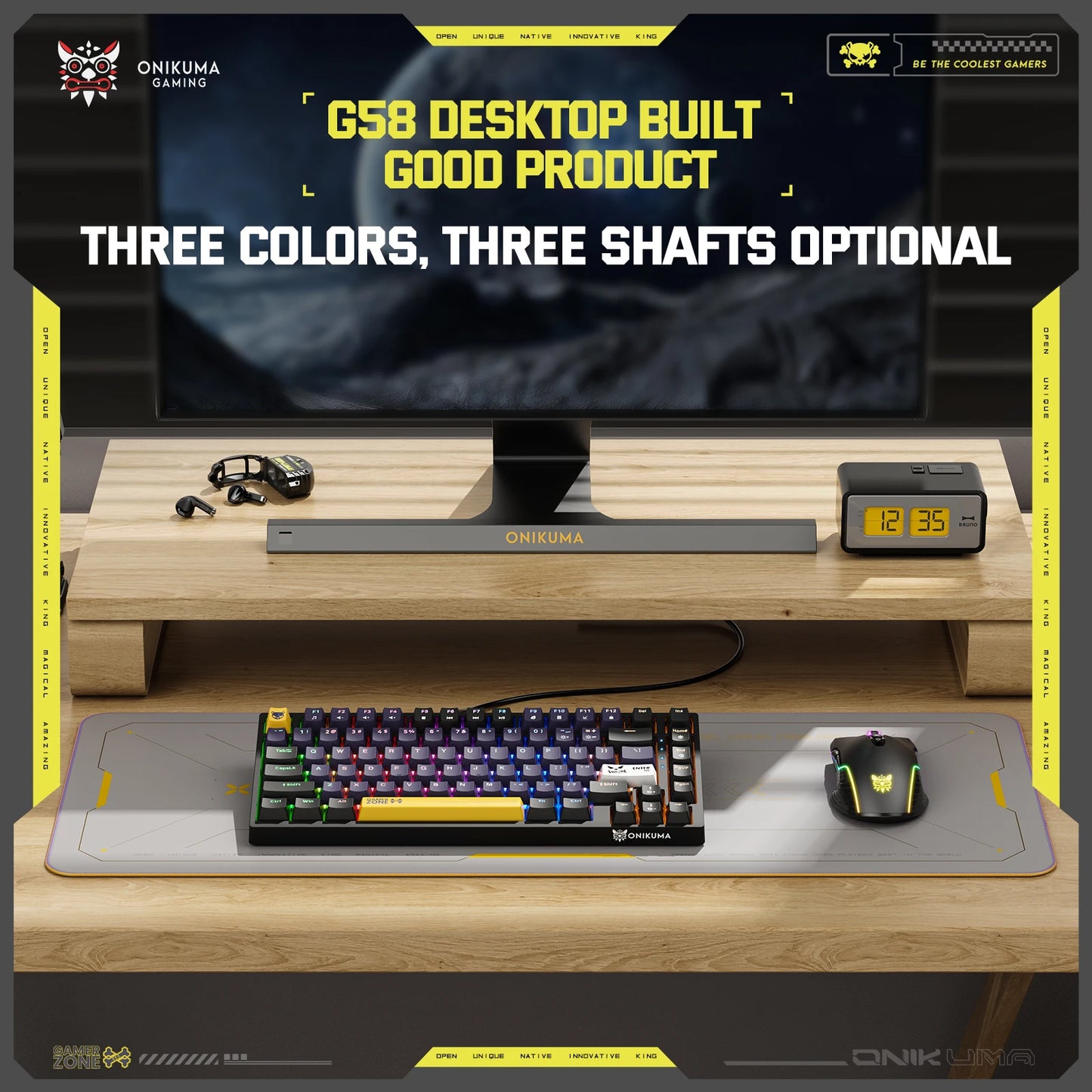 Gaming 82-Key Mechanical Keyboard – Compact RGB Backlit Wired USB Keyboard for PC, Laptop & Windows Gamers