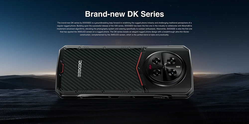 DOOGEE DK10 Rugged Smartphone Global Version – 5G, 6.67" 120Hz 2.5K AMOLED, 12GB RAM + 512GB ROM, Quad Camera, 120W Fast Charge