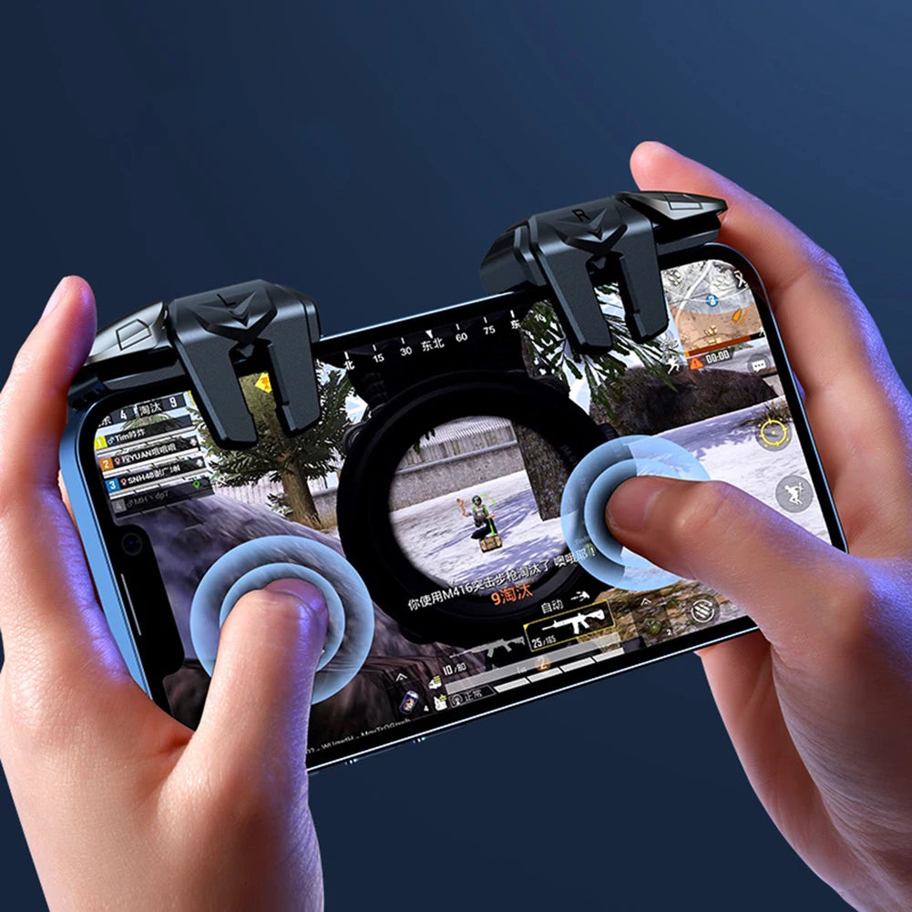 G21 Mobile Game Controller – 6-Finger Trigger Joystick with L1R1 Buttons for PUBG & Mobile FPS