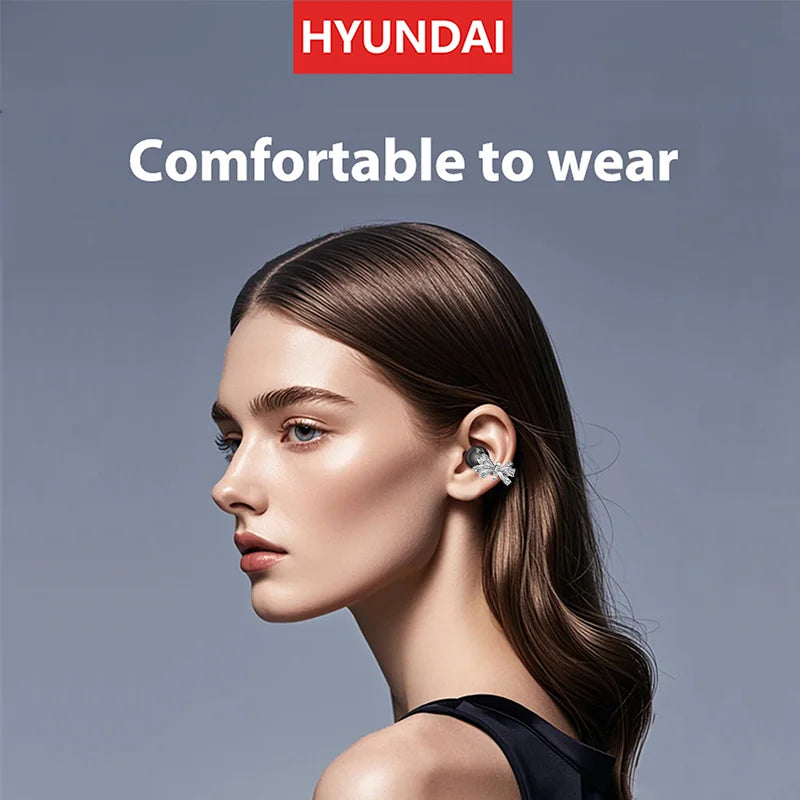 HYUNDAI M100 Open-Ear Wireless Gaming Earphones – Sport TWS Headset with HiFi Sound & Mic for Android and iOS