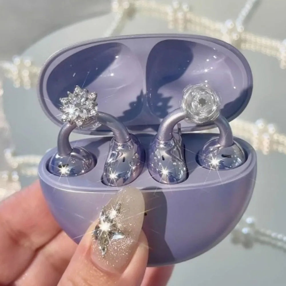 DIY Zircon Rotatable Headphone Decoration Clip – Easy-to-Install Buckle Accessories for Earbuds & Headphones