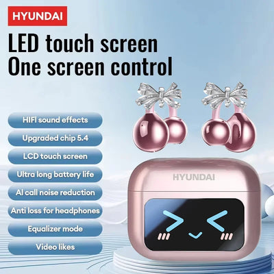 HYUNDAI M100 Open-Ear Wireless Gaming Earphones – Sport TWS Headset with HiFi Sound & Mic for Android and iOS