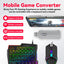 5-in-1 Mobile Gaming Set – RGB Wired Keyboard, Mouse & Converter for PUBG