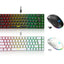 60% Gaming Keyboard and Mouse Combo – Compact Wired RGB Keyboard & Mouse Set for PC, Laptop & Office Use (White)