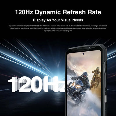 DOOGEE DK10 Rugged Smartphone Global Version – 5G, 6.67" 120Hz 2.5K AMOLED, 12GB RAM + 512GB ROM, Quad Camera, 120W Fast Charge