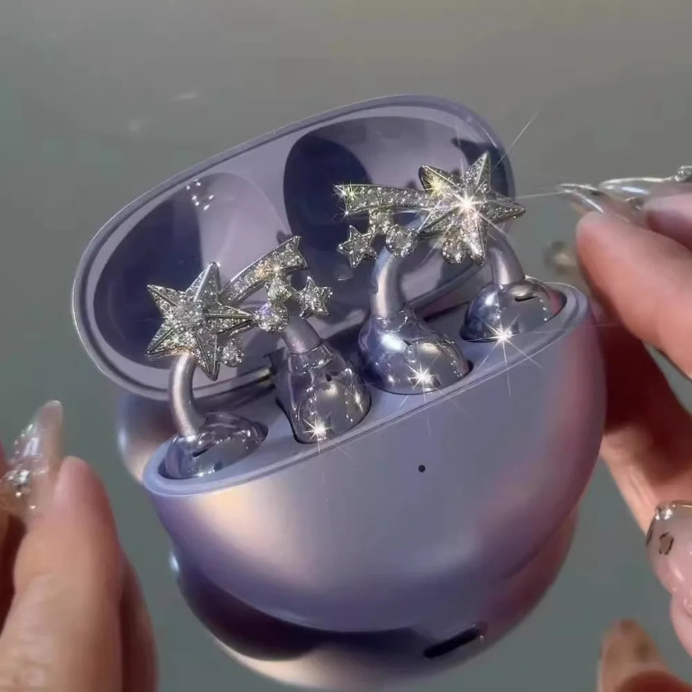 DIY Zircon Rotatable Headphone Decoration Clip – Easy-to-Install Buckle Accessories for Earbuds & Headphones